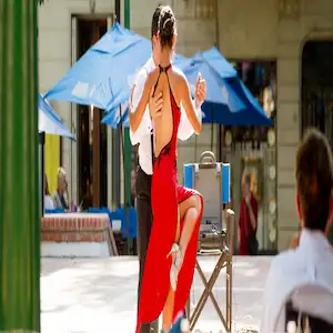Artistas de tango en las calles de Buenos Aires